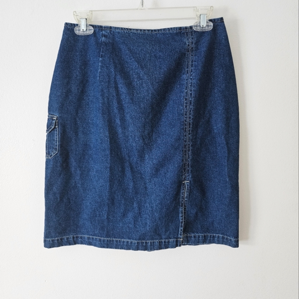 Vintage y2k denim cargo skirt